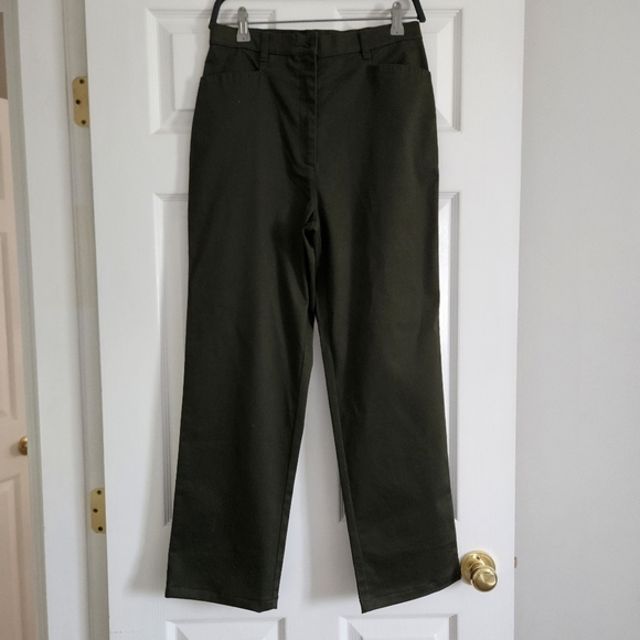 Tabi Army Green Stretch Trousers Size US 8 - Picture 1 of 6